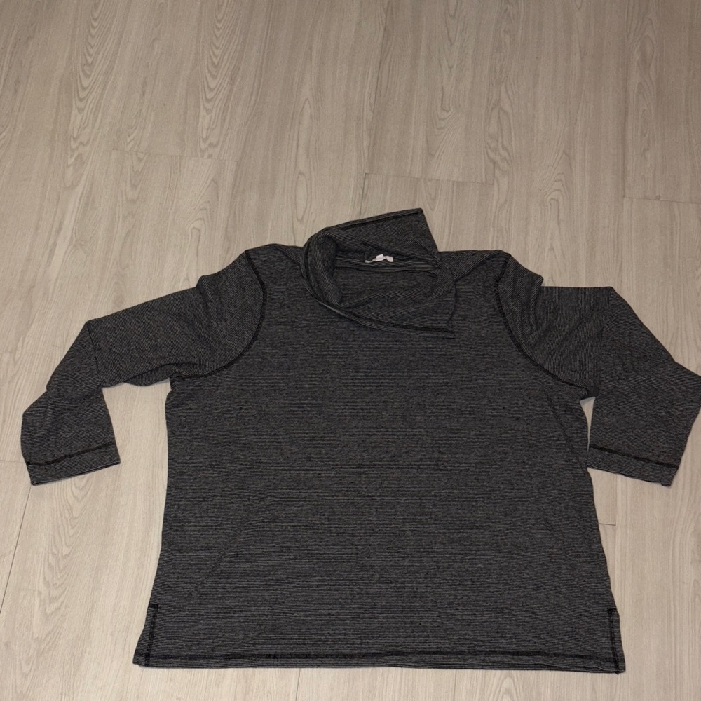 TALBOTS Charcoal Gray Cowl Neck Blouse size 3X